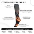 thumbnail image 5 of Compression Socks for Women and Men - Fiery Black Dragon Attack Compression Socks Circulation for Workout, 5 of 8