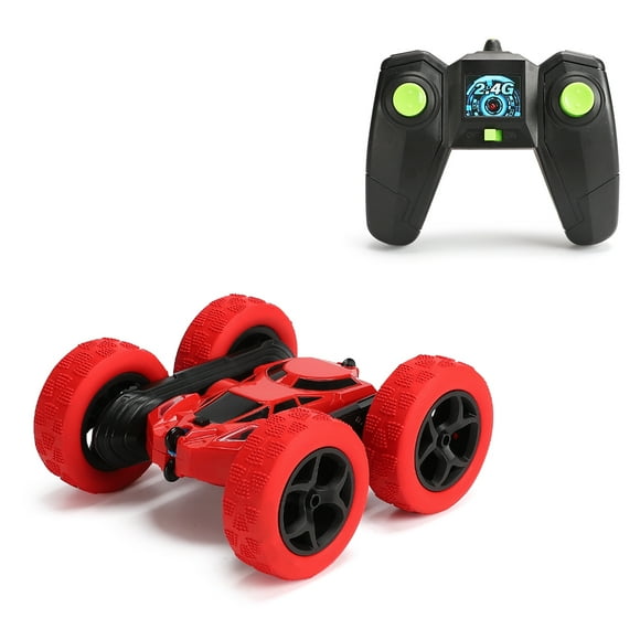The Season Toys "Spider" Remote Control Double Sided RC Stunt Toy Car, 2.4 G 3-D Stunt Car with Four-Wheel Drive, Twisting Off-Road Deformation Vehicle Drift Car, Best Gift for Kids and Adults, Red