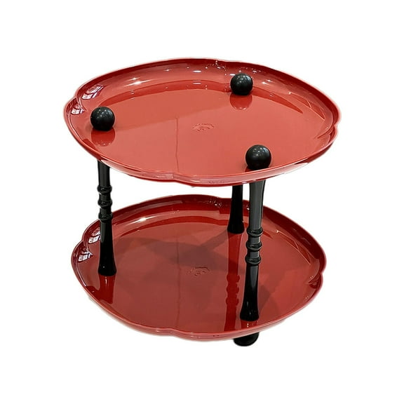 PEIBang 2 Tiered Cupcake Stand,Plastic Tiered Dessert Stand Cupcake Display Tower,2 Tier Serving Tray Cake Stand for Holiday Birthday Wedding Party Decoration