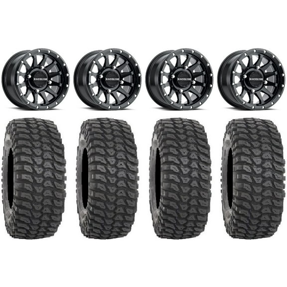 Raceline Trophy 14" Wheels Black  38mm 28" XCR350 Tires Polaris RZR XP 1000 / PRO XP / Ranger XP 900/1000