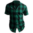 thumbnail image 6 of TASICA Mens Plaid Short Sleeve Shirts Button Down Tops Stand Collar Wrinkle Free Blouses Soft Breathable Summer Lightweight Fashion Shirt Quick Dry, 6 of 7