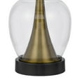 thumbnail image 4 of 30 Inch Metal Table Lamp, Glass Jar Base, Blue, Clear- Saltoro Sherpi, 4 of 5