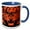 Blue/White, variant on 3drose, Tiger Vector Artistic Orange and Black Face, 11oz Two-tone Yellow Mug