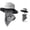 Gray, variant on 2026 New Breathable Fisherman Hat with Detachable Face Mask, Fishing Hats for Men Sun Protection Face Cover Adjustable Unisex