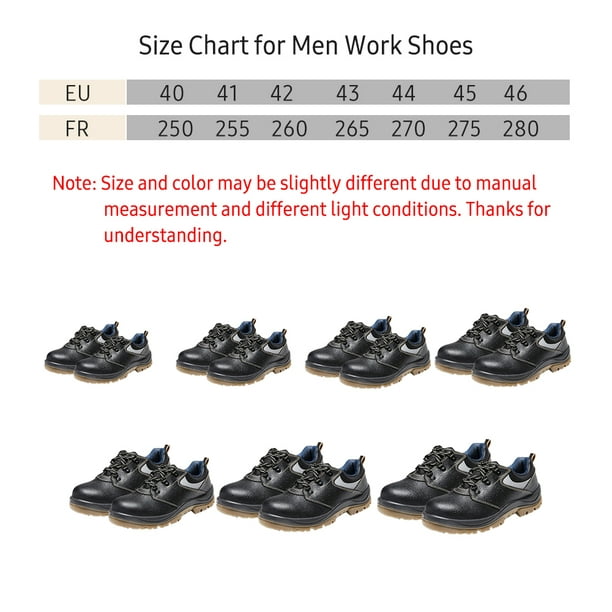 Men's Safety Shoes Construction Breathable Working Steel Toe Sole Work  Boots