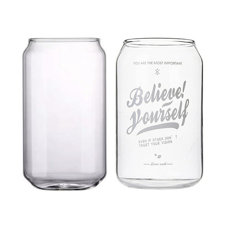Mainstays 20-Ounce Clear Can Shaped Drinking Glass 