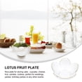 thumbnail image 3 of 1pc Lotus Fruit Plate Glass Fruit Plate Candy Storage Plate Home Tableware, 3 of 9