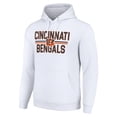thumbnail image 2 of Unisex Starter White Cincinnati Bengals Team Mesh Print Graphic Tri-Blend Pullover Hoodie, 2 of 3