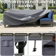 thumbnail image 5 of Gymojoy Patio Chair Set Cover for Outdoor Furniture Waterproof, Patio Deep Seat SOfa Cover, 600D PVC Coated Fabric Outdoor Lawn Chair Covers,Gray, 5 of 9