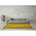 thumbnail image 3 of Ahgly Company Machine Washable Indoor Square Persian Yellow Traditional Area Rugs, 5' Square, 3 of 4