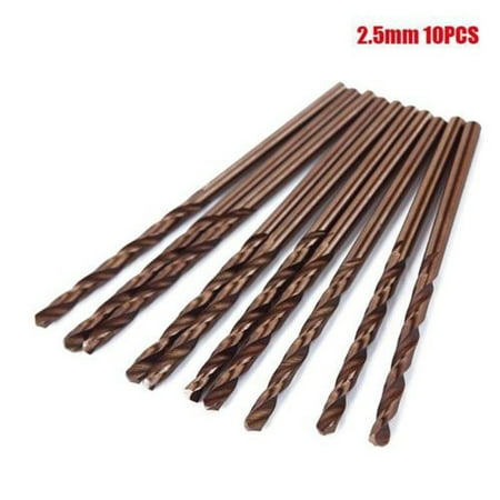

10pcs Drill Bit Set High Speed Steel Straight Shank Twist Hand Drill Bits