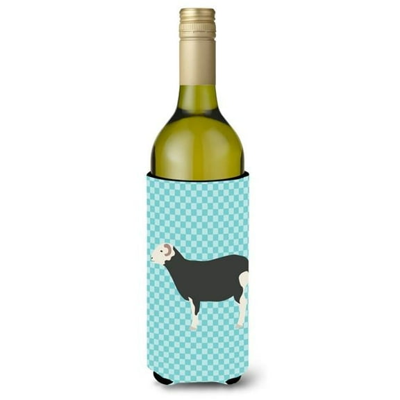 Herwick Sheep Blue Check Wine Bottle Beverge Insulator Hugger