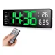 thumbnail image 1 of Reloj De Pared Digital Led Verde Y Blanco Calendario Estructura Negro, 1 of 1