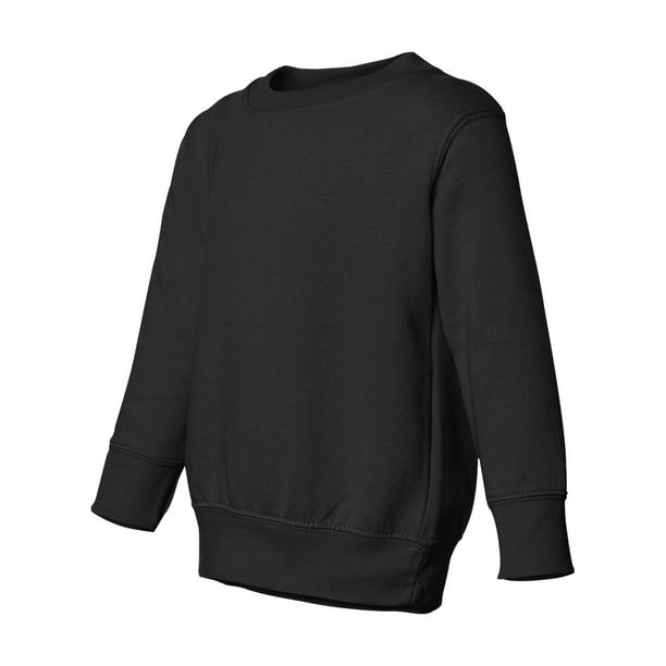 Rabbit Skins Toddler Fleece Crewneck Sweatshirt 3317 Black