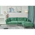 thumbnail image 6 of sofa includes 2 pillows 85.8" green chenille fabric sofa for small spaces 00004, 6 of 9