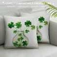 thumbnail image 3 of Nawypu St Patricks Day Lumbar Pillow Cover Vase Decor Farmhouse Decorative White Cushion Case Home Spring Decorations for Sofa Couch, 3 of 5