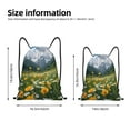 thumbnail image 3 of Hirioo Mountain Daisy Meadow Print Drawstring Backpack Bag Sport Versatile Sports Backpack for Gym, Travel, Swimming, Beach, 3 of 9
