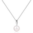 thumbnail image 1 of Collar de plata de ley 925 con perlas de agua dulce para mujer, collar con colgante de perla única seleccionado a mano, 1 of 2