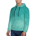 thumbnail image 3 of Wukai Teal Turquoise1 Print Men Hoodies Fleece Sweatshirts Long Sleeve Sweaters Pullover Fall Outfits Winter Clothes-Small, 3 of 7