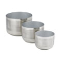 thumbnail image 6 of CosmoLiving by Cosmopolitan 9", 7", 6"H Brushed Silver Metal Planter (3 Count), 6 of 12