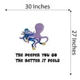 thumbnail image 4 of Boys The deeper you Go The Better it Feels Cute Sports Wall Decal Decoration underwater Creature Vinyl wall Sticker Decor Lasts Years and Easily Removable - Size: 30 In(W) x 27 In(H), 4 of 5