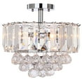 thumbnail image 2 of Safavieh Vaxel 3-Light 13.5 in. Dia. Flush Ceiling Mount, Chrome/Clear, 2 of 3