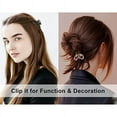 thumbnail image 5 of Small Hair Clips Metal Hair Claw Clips for Women Girls, 2 Inch Medium Claw Clips for Thin/Medium Thick Hair, Non Slip Hair Jaw Clips Strong Hair Clamps for Fine Hair (Black, Silver, Gold, Rose Gold), 5 of 6