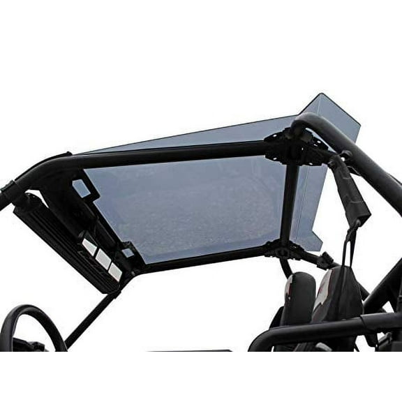 SuperATV Dark Tinted Roof With Spoiler for 2016  Polaris RZR XP Turbo|1/4" Polycarbonate 250X Stronger Than Glass|Protects Against Weather and Debris|USA Made|ROOF-P-RZR-1K-002-71#TURBO