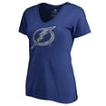 thumbnail image 2 of Women's Blue Tampa Bay Lightning Static Logo V-Neck T-Shirt, 2 of 3