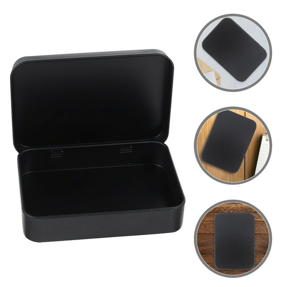 Milisten 2Pcs Metal Tin Container for Game Card Storage with Stylish Desktop Design