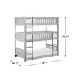 thumbnail image 4 of Pemberly Row Transitional Wood Triple Twin Bunk Bed in Gray, 4 of 4