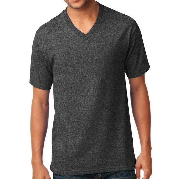 Buy Cool Shirts Casual mens V-neck Tee Shirt, Large Dark Heather Gray