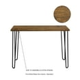 thumbnail image 3 of Lavish Home Desk with Hairpin Legs, Modern Industrial Style Home Décor, Woodgrain-Look and Steel Accent Home Office Furniture, Brown, 3 of 7