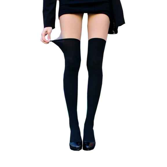 Millennials In Motion Women's Mock Thigh High Socks Long Suspender Tights