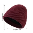 thumbnail image 4 of Voska Unisex Thick Fleece Lined Outdoor Cycling Beanie Hat Warm Acrylic Stretch Skull Cap Winter Fall Casual Gift for Women Men Wine One Size, 4 of 5