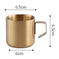 thumbnail image 6 of 150/280ml Water Cup with Handle Double Layer Stainless Steel Coffee Beer Cup Mug Drinkware Tools Daily Use, 6 of 7