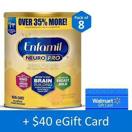 Enfamil NeuroPro Infant Formula, 8 Value Cans and Recieve $40 eGift Card