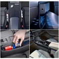 thumbnail image 5 of UHIAGREE Car Seat Gap Filler,Premium Leather Seat Gap Filler Organizer for Phone,Glasses,Keys,Black, 5 of 7