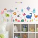 thumbnail image 3 of BRILLAR Calcomanías de pared Ocean Creatures: divertidas y coloridas pegatinas de vida marina para decoración de dormitorio y baño de niños, 3 of 5