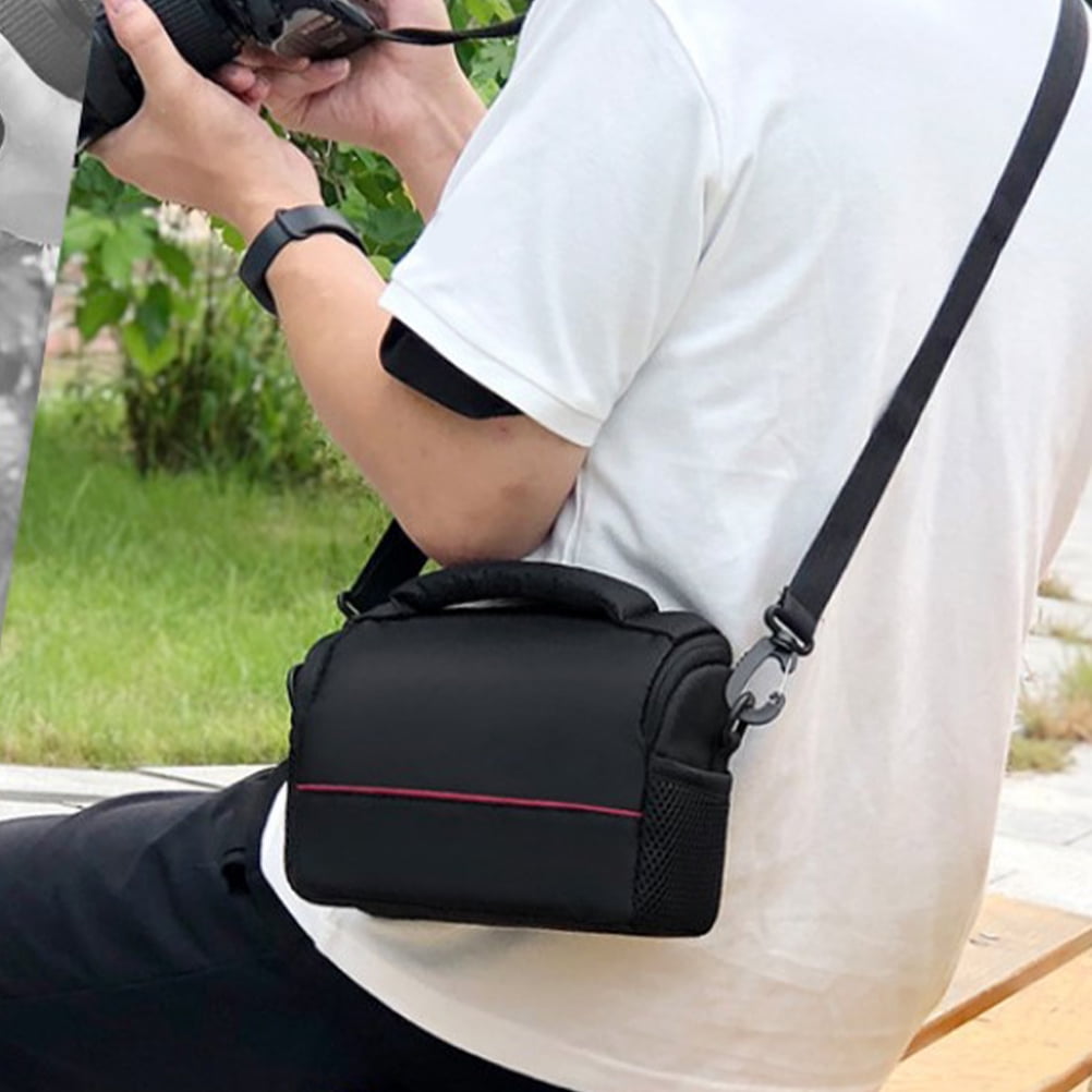 Mobestech Small Camera Bag Black Nylon Padded Anti-Shock Carrying Case