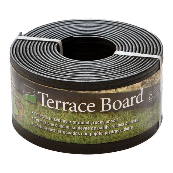 Master Mark Lawn Edging Terrace Board, HDPE Plastic, 20 ft x 4 in