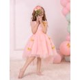 thumbnail image 3 of FYMNSI Toddler Girl High Low Hem Princess Tutu Dress Flower Ruffle Tulle Dresses Girls Clothes 5-6T, 3 of 9