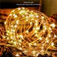 thumbnail image 2 of Cadena de luces con pilas de alambre de cobre de 50LEDs y 5M con control remoto, 2 of 8