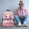 thumbnail image 2 of KUIFORTI Cute Pink Axolotl Kids Backpack Lightweight Large Capacity School Bag with Multiple Organizer Pockets for Elementary Middle Students Back to School Gifts, 2 of 7