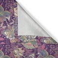 thumbnail image 4 of Ambesonne Floral Grommet Curtain Single Panel, Flowers and Mandala Art, 50"x60", Mauve Green, 4 of 5