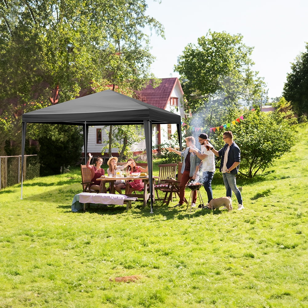 Aimee Lii 120" x120" Large Party Tent, Events Shelter Canopy Gazebo with 4 Side Walls, Shade Shelter for Weddings, Picnic, Black Aimee Lii 120" x120" Large Party Tent, Events Shelter Canopy Gazebo with 4 Side Walls, Shade Shelter for Weddings, Picnic, Black