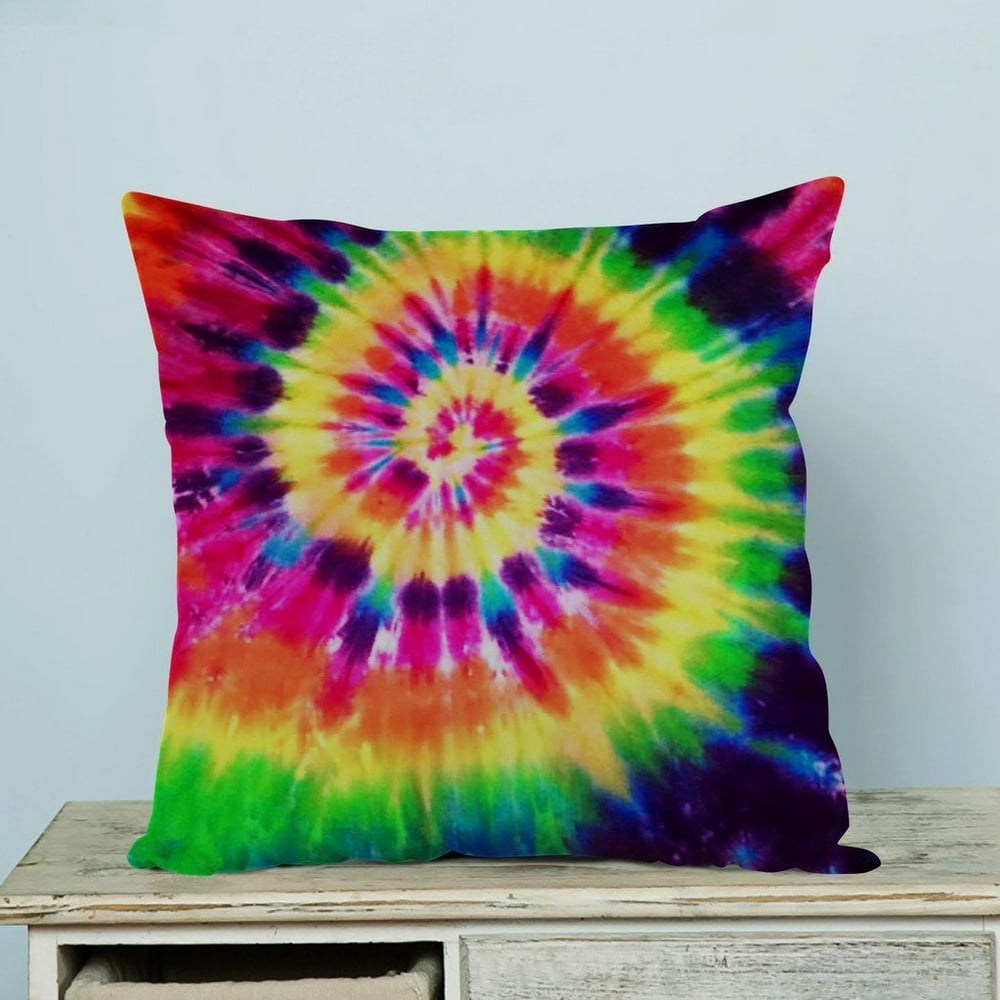 GCKG Colorful Tie Dye Pillow Case Pillow Cover Pillow Protector Two