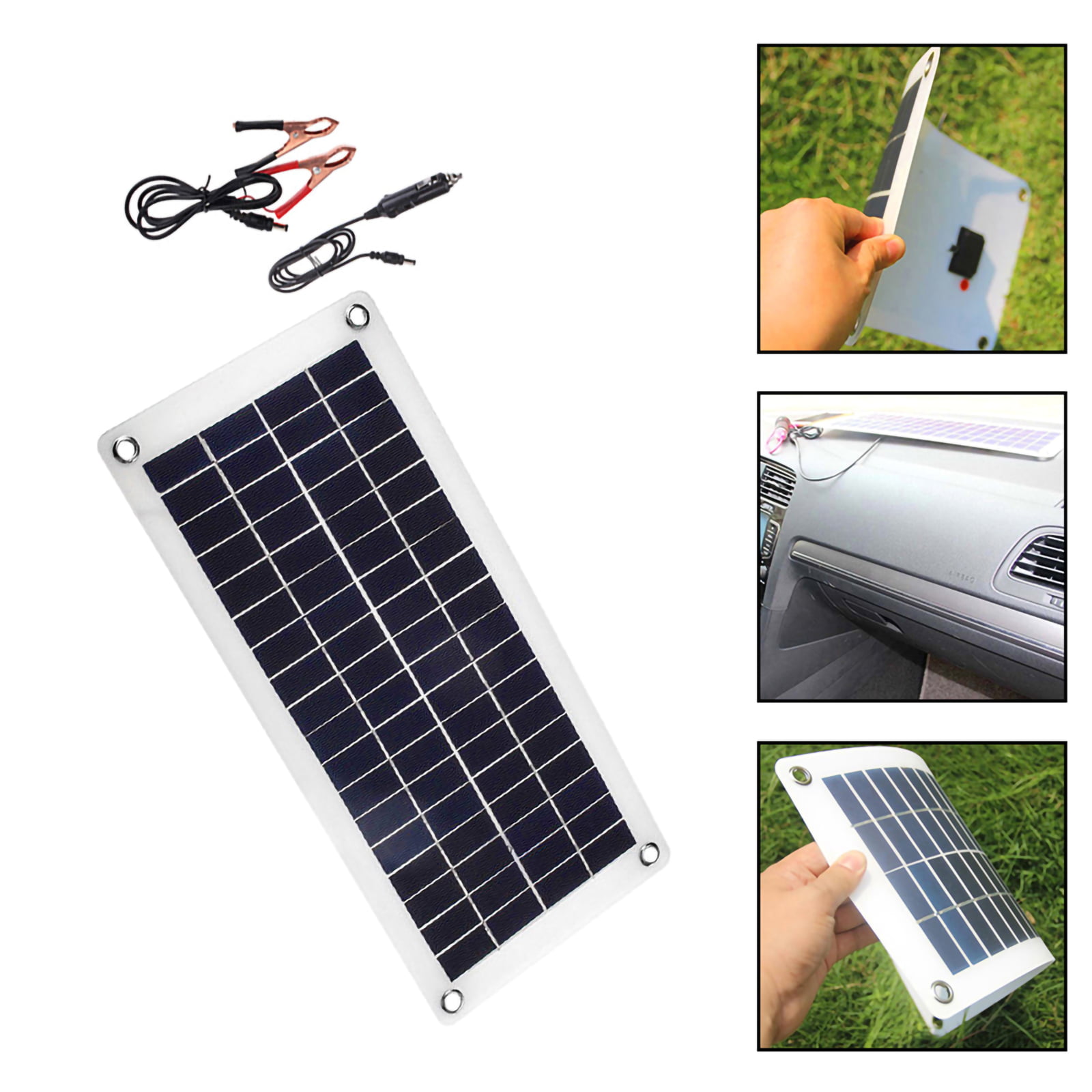 Suaoki 60W Solar Panel Battery Charger USB 18V For Roof RV Trailer Car Marine 