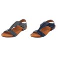 thumbnail image 1 of (2-Pack) Rinsvye Womens Thick Sole Wedge Sandals Tape Strap Sandals Summer Comfort Footwear Easy On Off Convenience, 1 of 8