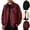 Red, variant on Mens Loose Collar Zip Jacket Elastic Ribbed Cuff Wrinkle Resistant All Seasons Shopping Travel Bomber Jacket for Mens